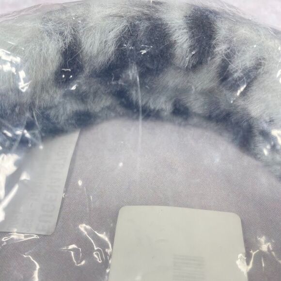 EUGENIA KIM Dora Faux Fur Headband Gray Leopard Womens Fake Fur Hair Band OS - Picture 7 of 10